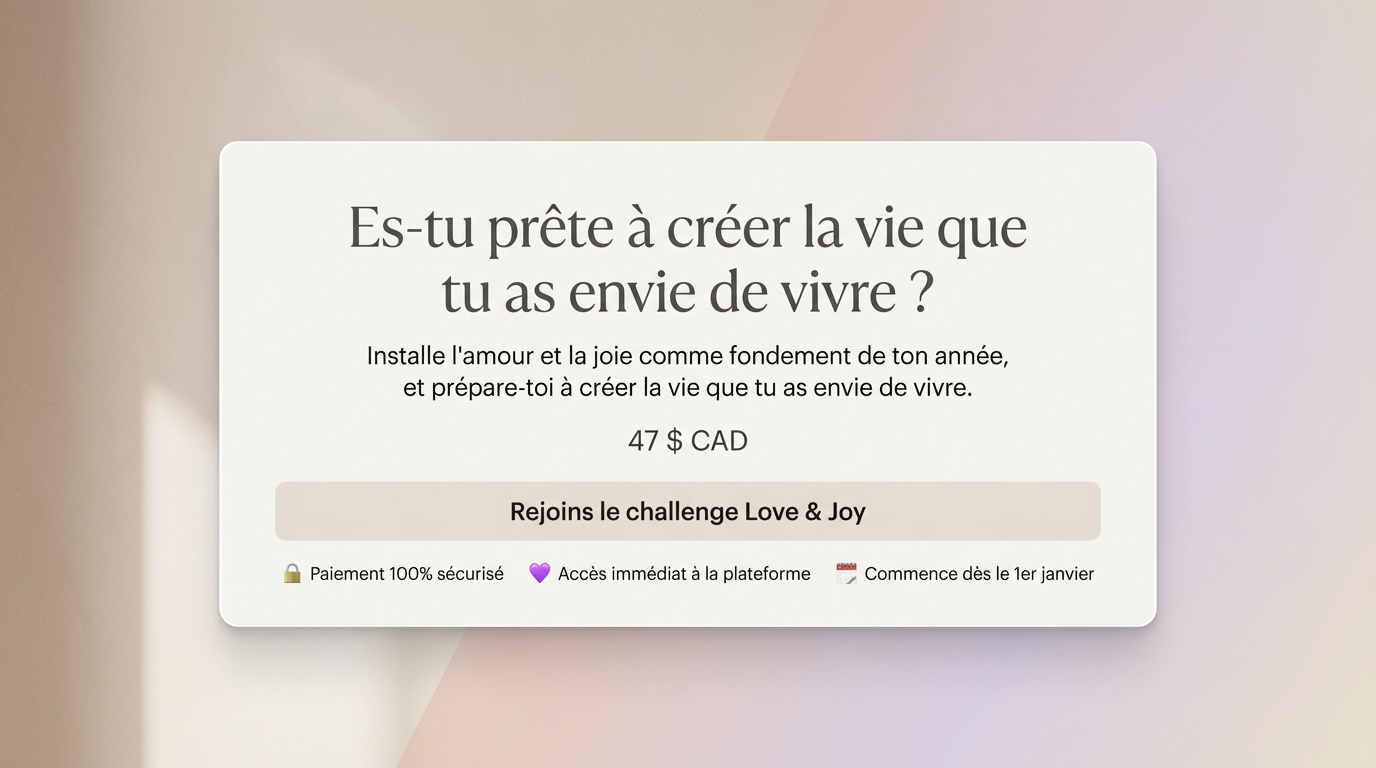 Love & Joy Challenge - 47$ CAD